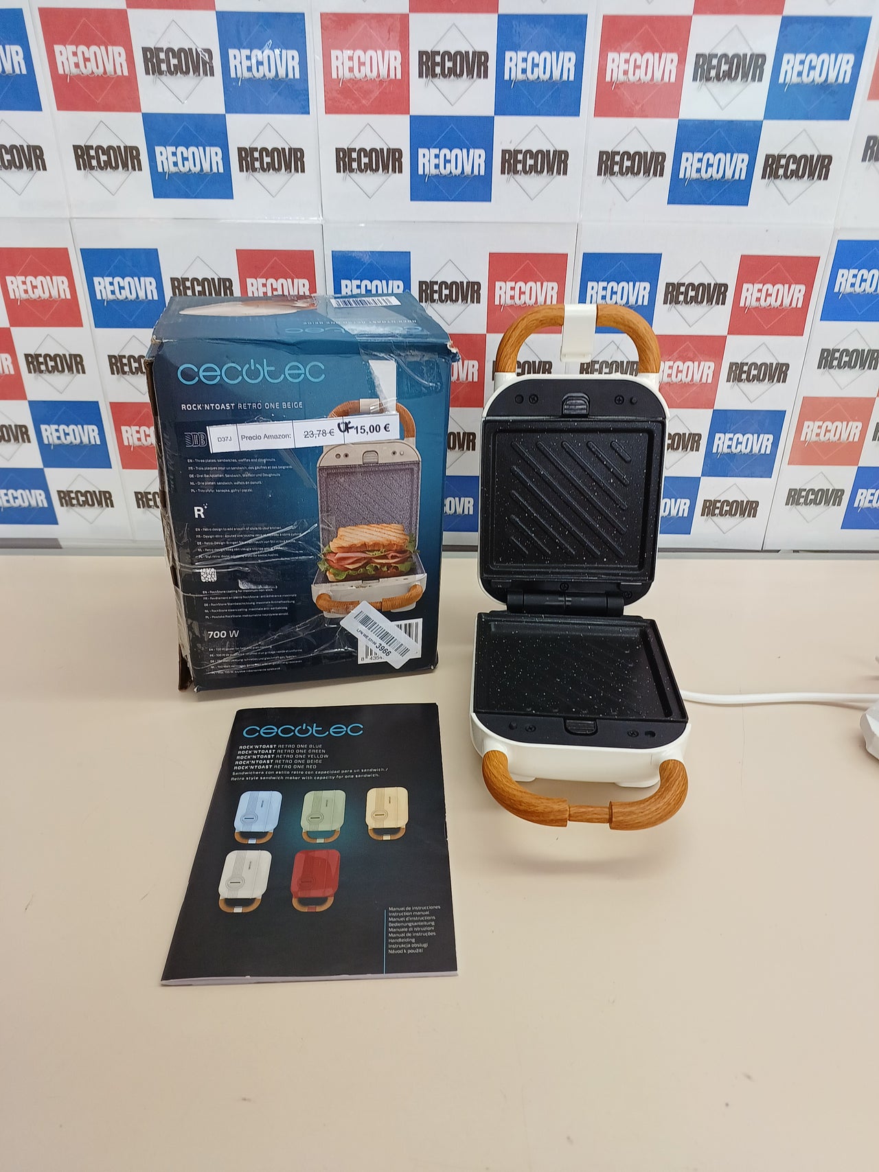 Sandwichera Cecotec Rock’nToast Retro 700W