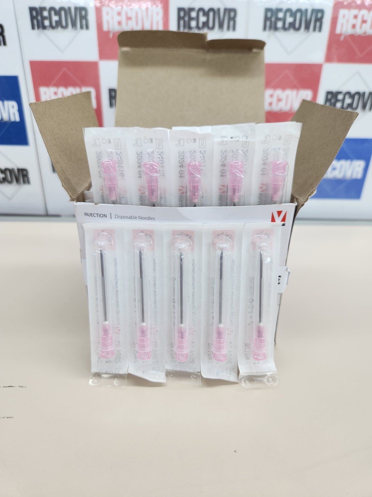 AGUJA DESECHABLE 1,2X40MM 18G ROSA 100UD KRUUSE