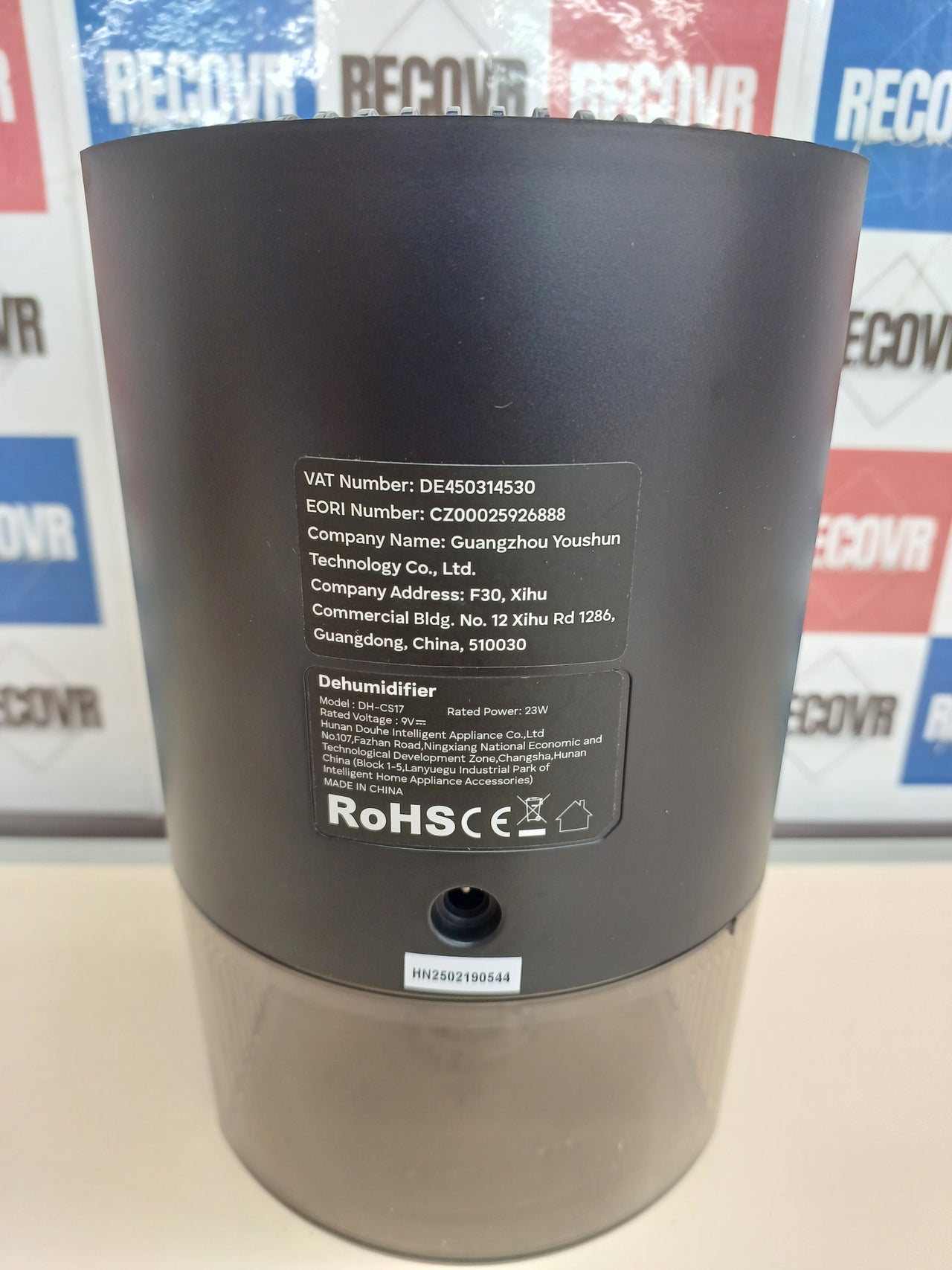 Deshumidificador portátil 990ml silencioso AROEVE