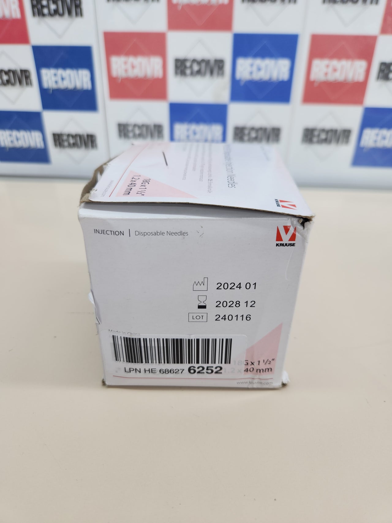 AGUJA DESECHABLE 1,2X40MM 18G ROSA 100UD KRUUSE