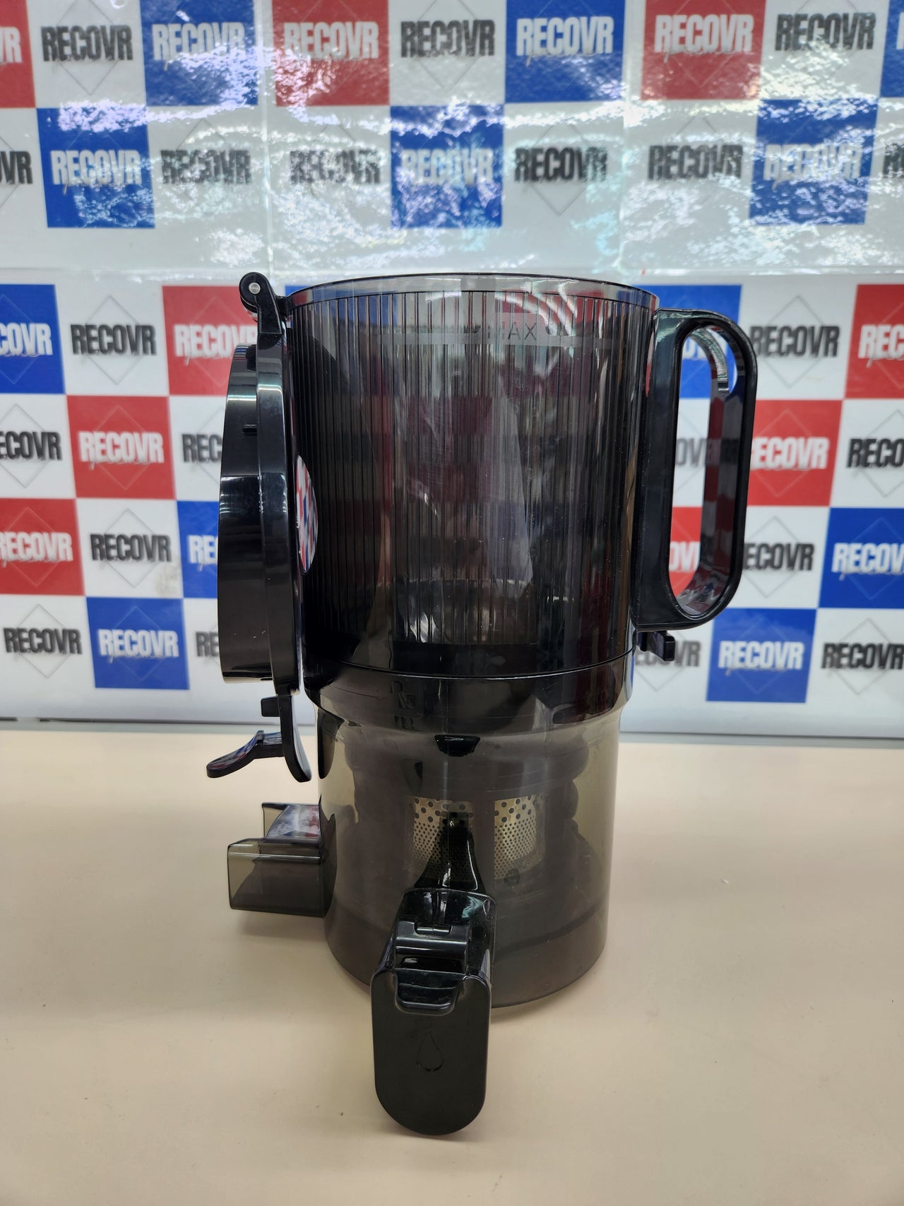 Extractor de Zumos y Verduras Automático, 1.8L Capacidad, 135MM Apertura, Licuadora para Verduras y Frutas Entera, 250W Licuadora Prensado en Frio Lento con Triple Filtro - Gris AMZCHEF