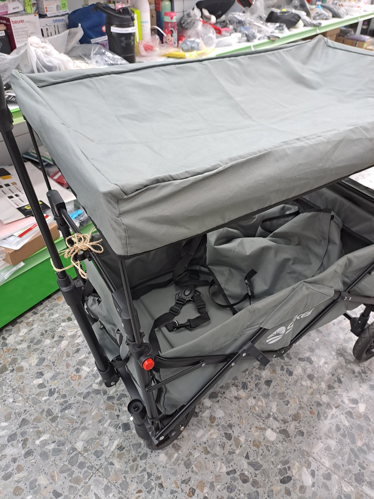 Carro plegable infantil 2 niños 100kg techo 110L Sekey