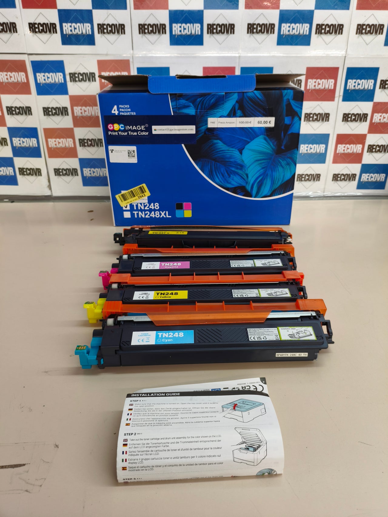 GPC Image TN248, tóner compatible con Brother, pack 4 CMYK
