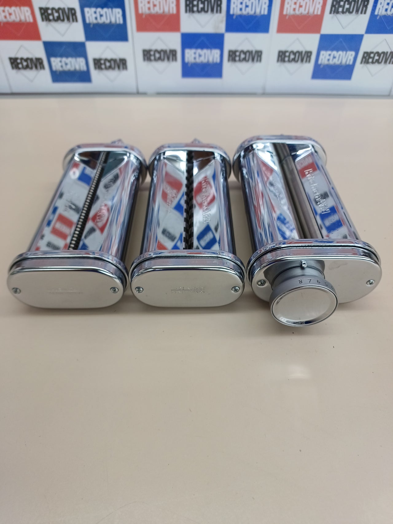 KitchenAid 3 Piece Roller Attachment Set Liso Y Rodillos CORTANTES para Pasta DE 3 Piezas 5KSMPRA, 300 W, 0 Decibelios, Acero Inoxidable, Aciero