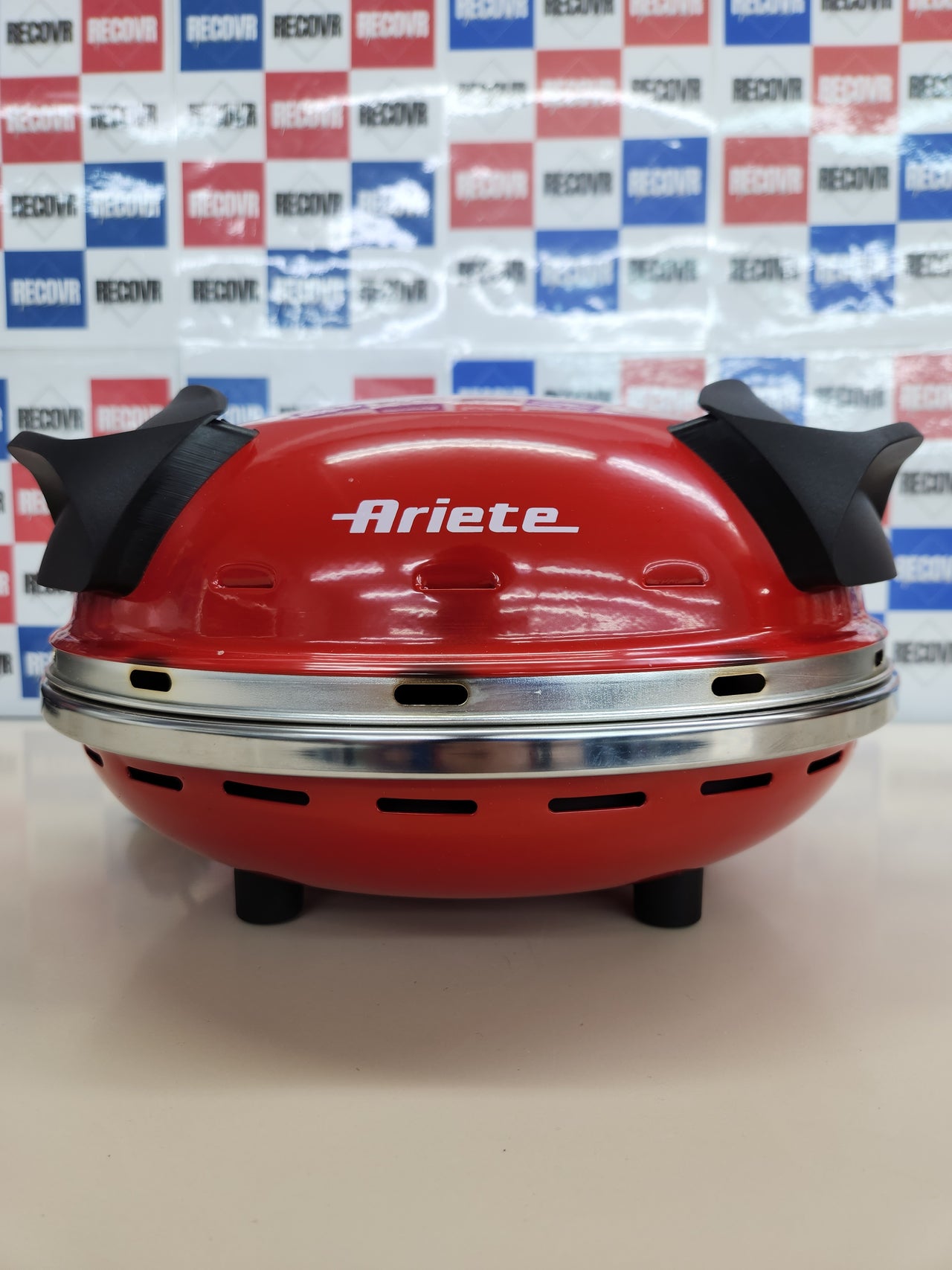 Mini horno pizza 4 minutos,1200 W, 5 niveles temperatura, diámetro 33 cm, regulador tiempo 30 minutos y temperatura, indicador luminosos encendido/apagado, Ariete 909
