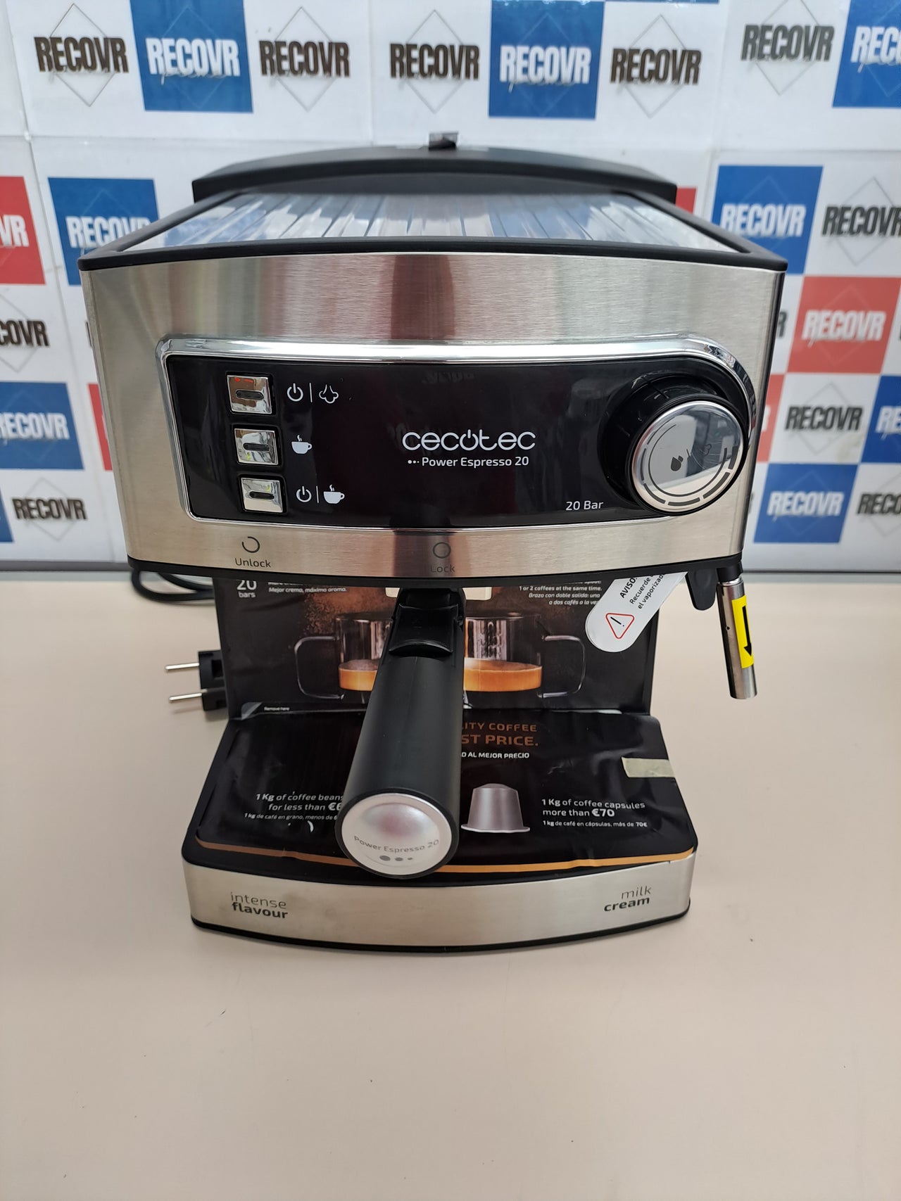 Cafetera express 20 bar 850W acero inox Cecotec