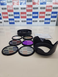 Kit filtro 55mm ND y Accesorios de Lente, ND2 ND4 ND8 UV FLD CPL(Polarizador Circular) Juego de Filtros con Tapa de Lente/Parasol de Lente en Forma de Tulipán/Parasol de Lente Goma Plegable NEEWER