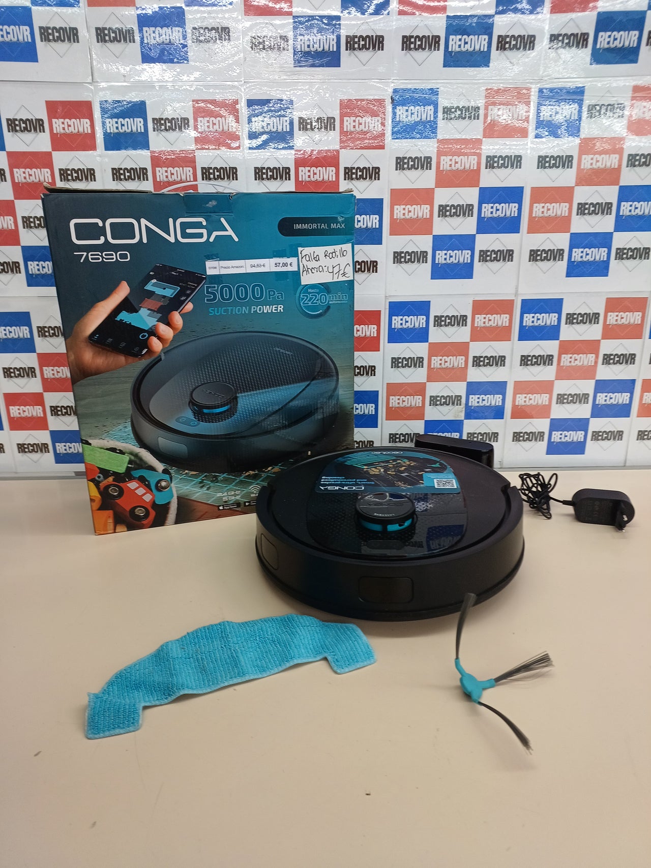 Robot aspirador y fregasuelos 5000 Pa navegación láser 220 min – Cecotec