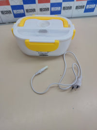 Calientaplatos Eléctrico Portátil,2 Recipientes Extraíbles, Cubiertos Incluidos, 220V, Amarillo BEPER 90.920G.