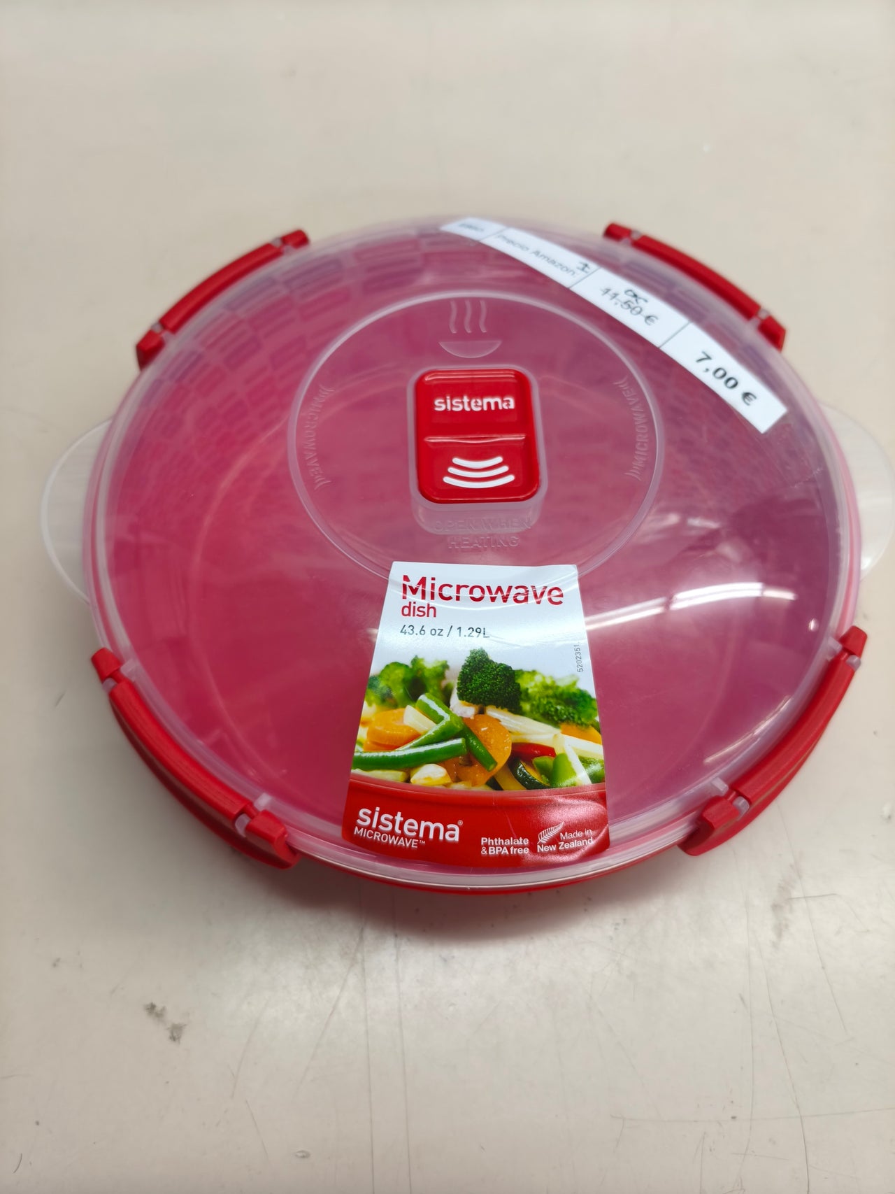 Vaporera para microondas de 1,3 L.