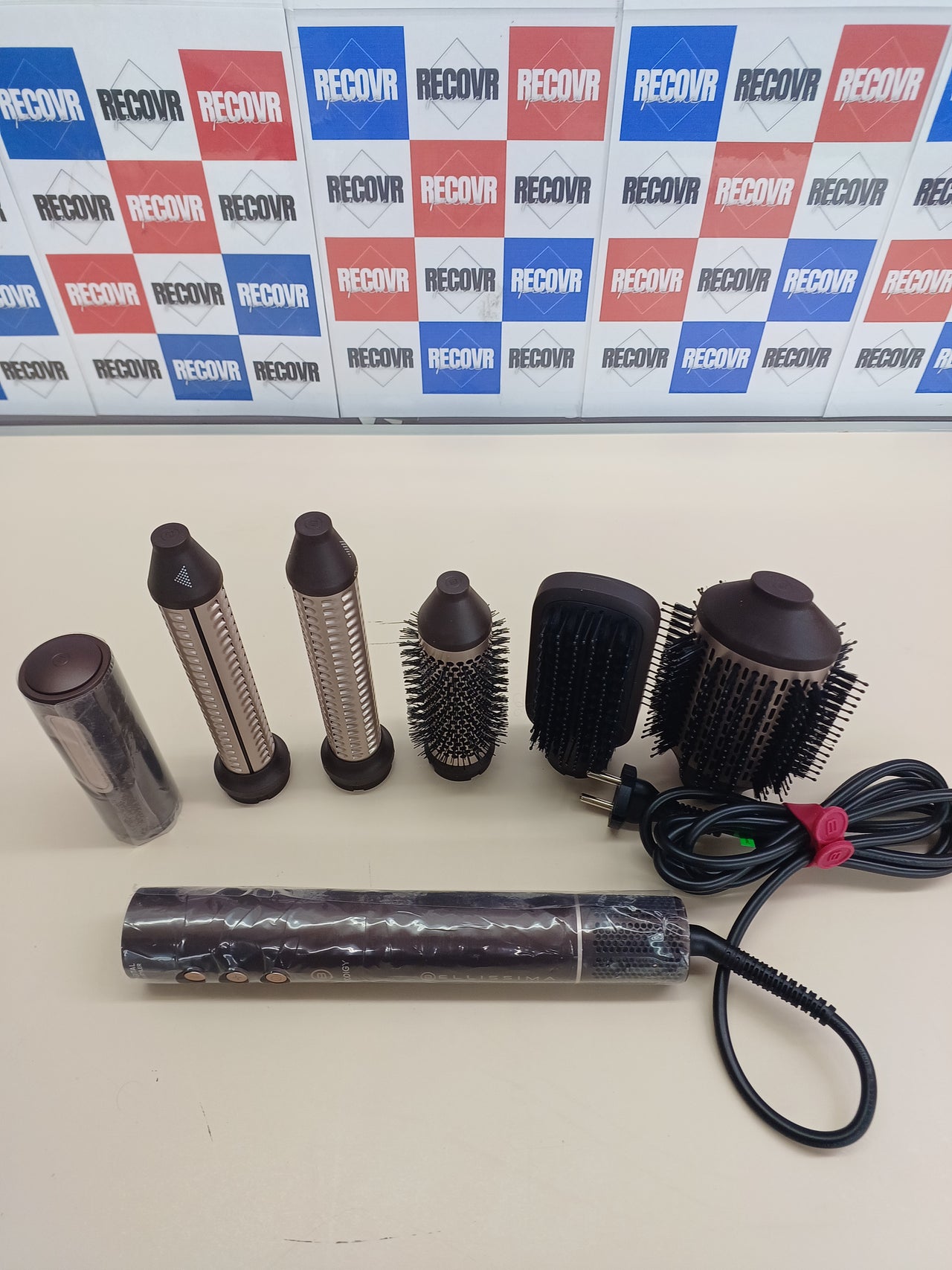 Bellissima Prodigy, moldeador de aire caliente, tecnología Ion-Ceramic, tecnología Coanda, motor digital, control de calor, filtro autolimpiante, 3 temperaturas, 1200 W, 6 accesorios