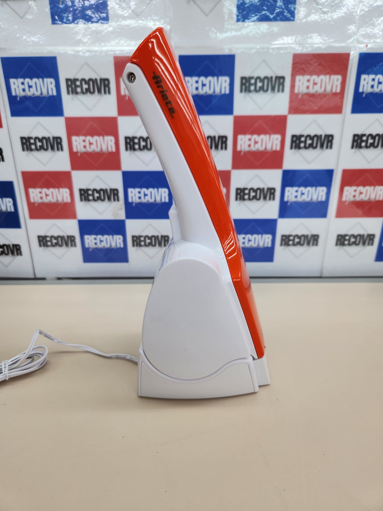 Rallador Eléctrico Resistente al Agua, 120W, 1000mAh acero inoxidable Ariete 447 desmontable, blanco, naranja