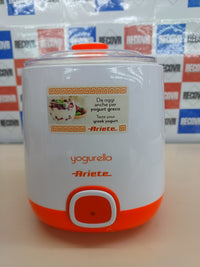 Thumbnail for Yogurtera, 1 litro, 20 W, 12 Horas preparación, Tapa Doble, diseño Compacto Apto lavavajillas, Plástico, Blanco/Naranja Ariete 621