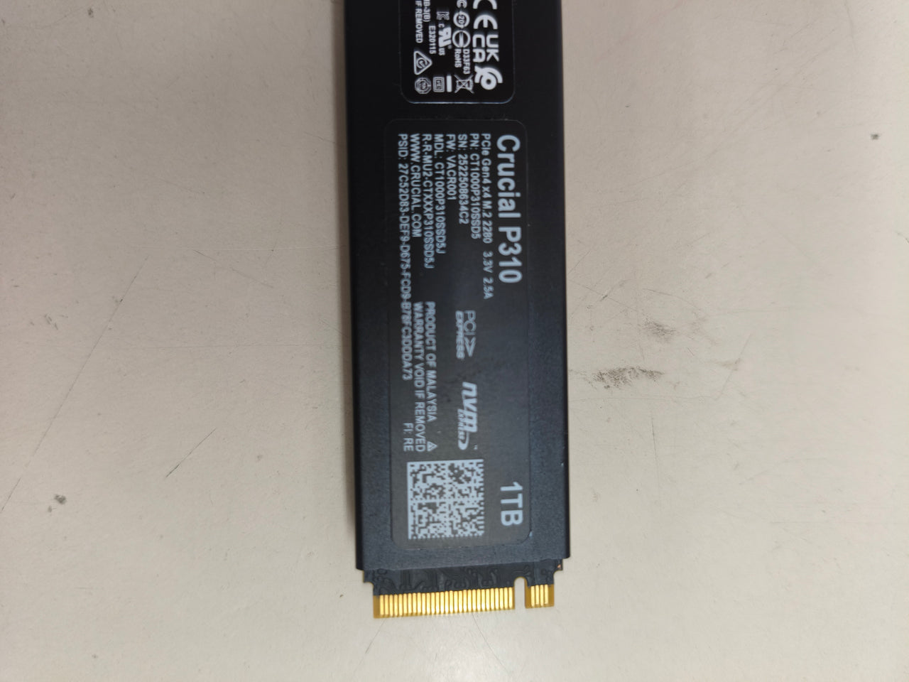 SSD Crucial P310 1 TB PCIe Gen4 para PS5