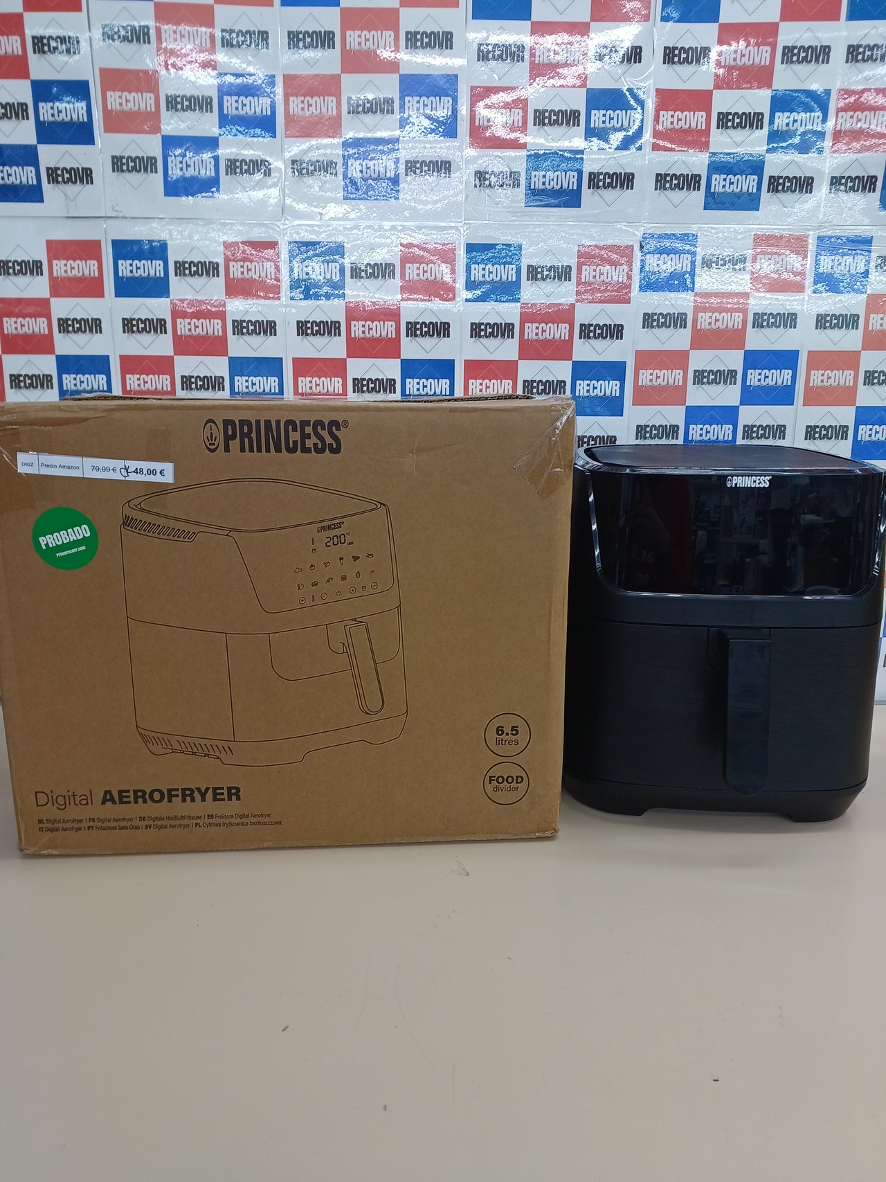 Freidora sin aceite 6,5 L táctil 12 programas compacta – Princess