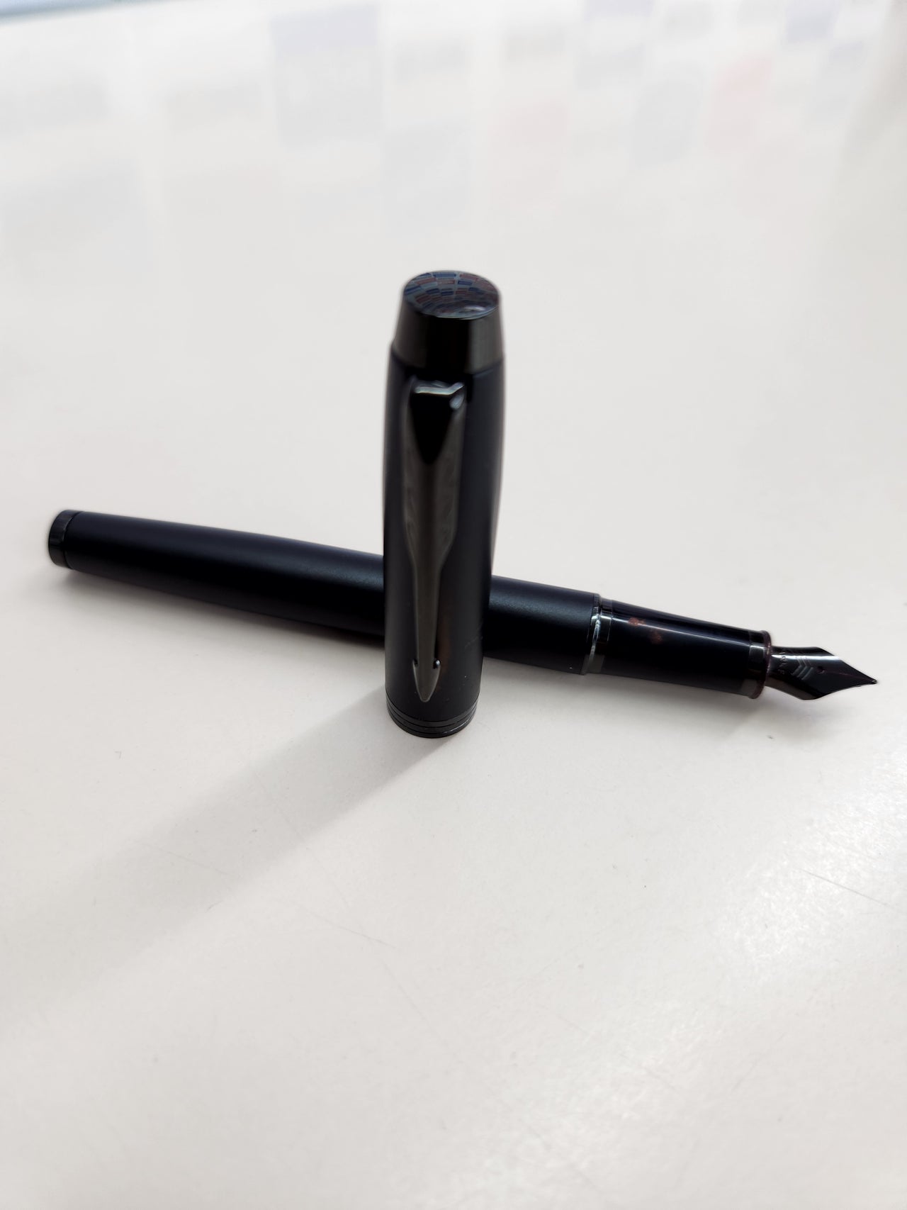 Pluma estilográfica | Negro mate con adornos negros Punta fina Parker IM