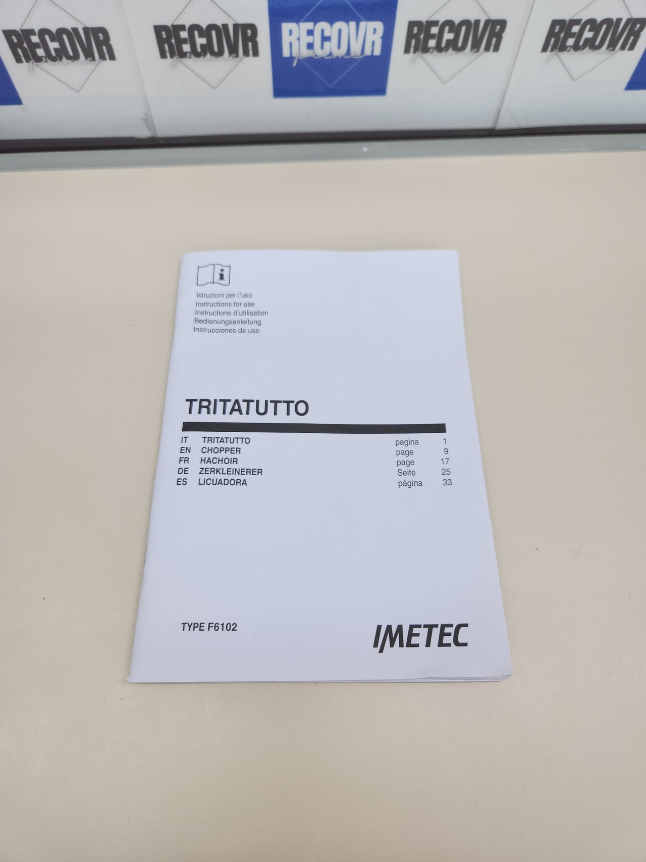 Procesador Alimentos Imetec TritaPiù 1000W 600ml Acero Inox