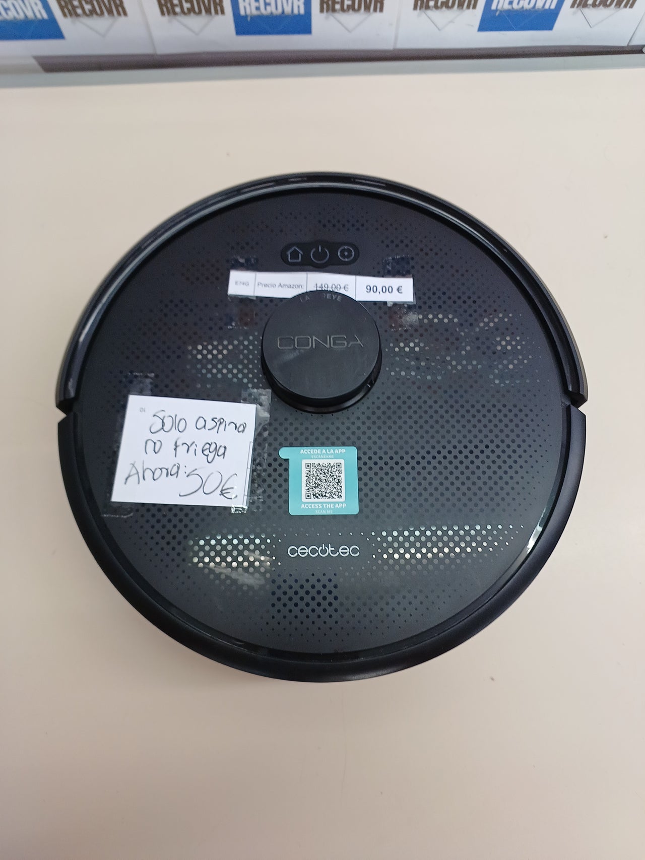 Robot Aspirador Cecotec Conga Y50 X-Treme 5000Pa Base