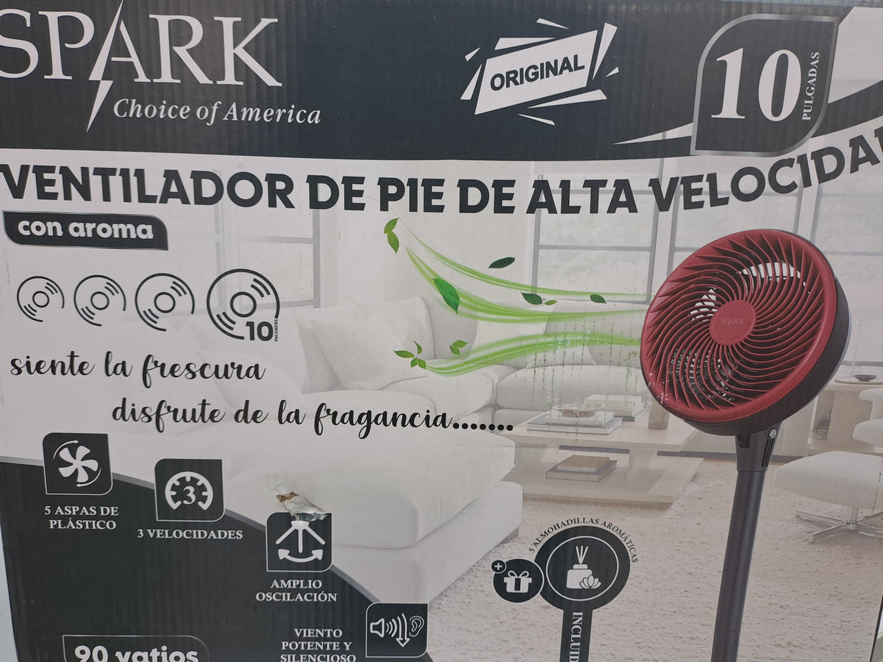 Ventilador de pie Spark 10' 90W S-10SE