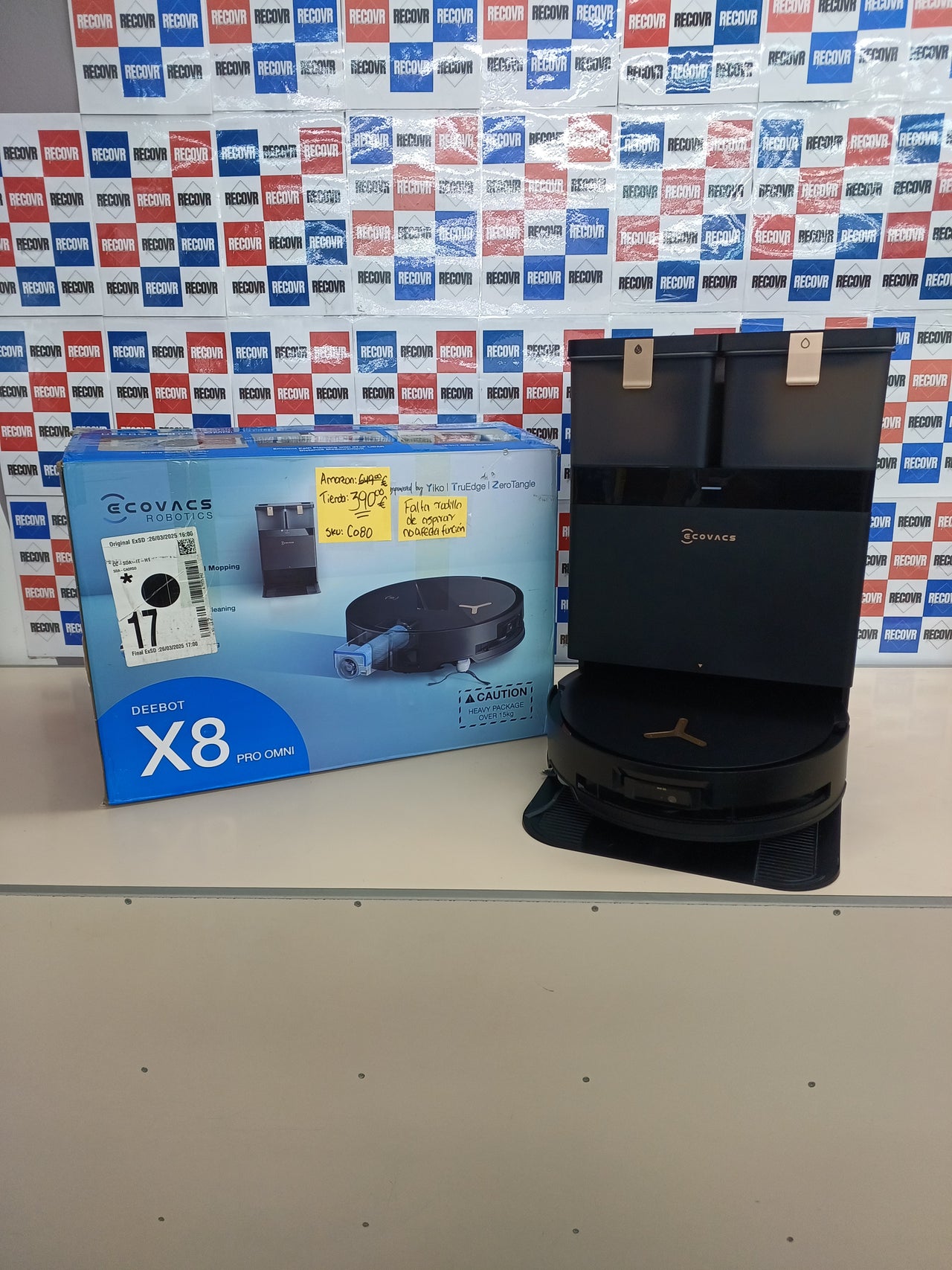 Robot Aspirador Fregasuelos ECOVACS DEEBOT X8 Pro Omni 18000Pa