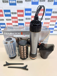 Thumbnail for Remington Cepillo de Aire Keratin Protect - Moldeador de Pelo, Queratina y Aceite de Almendra, Cepillo Secador, 3 Accesorios, Moldea y da Volumen, Cerámica, 1000 W, 2 Temperaturas/Velocidades - AS8811