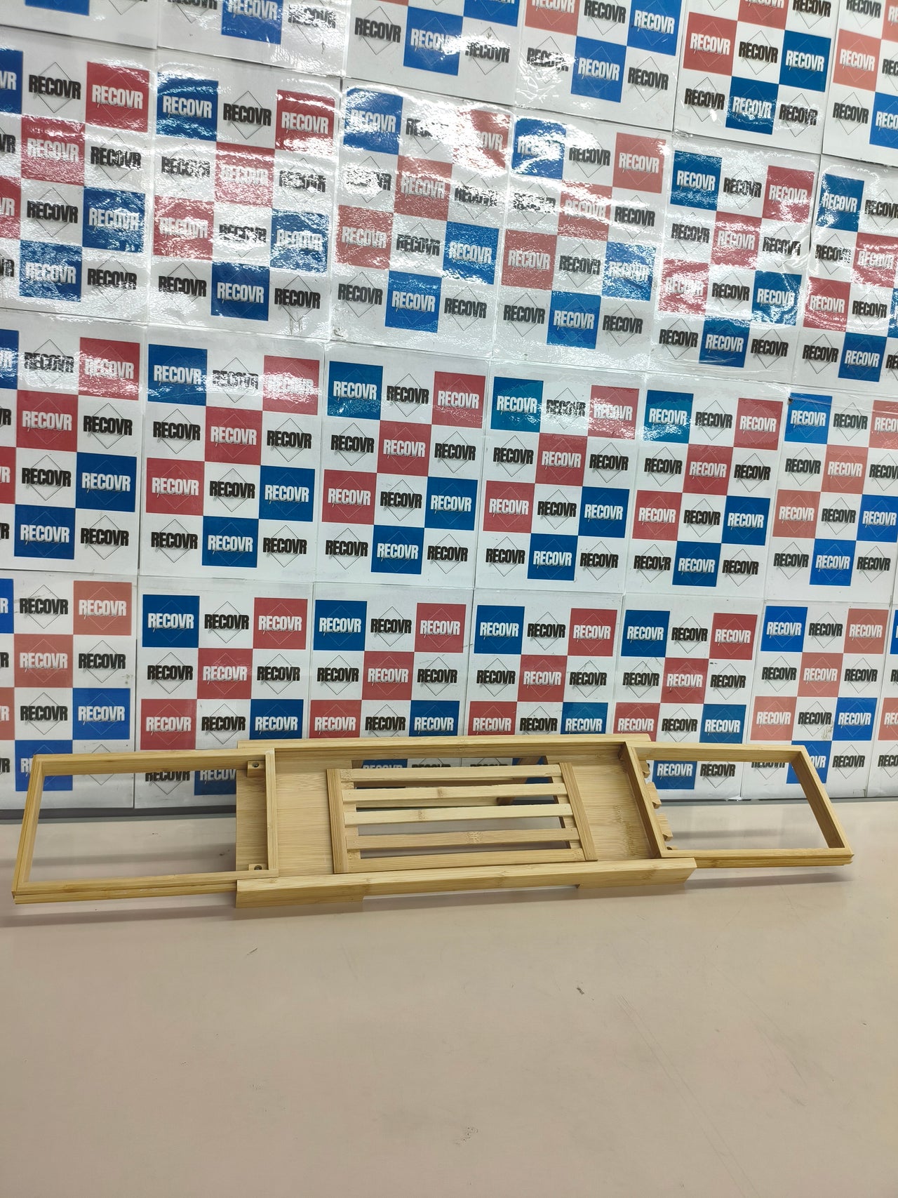 Bandeja alpina de bambú ajustable para bañera