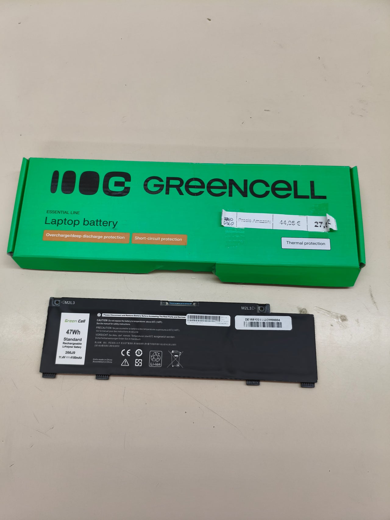 Batería Green Cell de repuesto para portátiles Dell G3, G5 e
