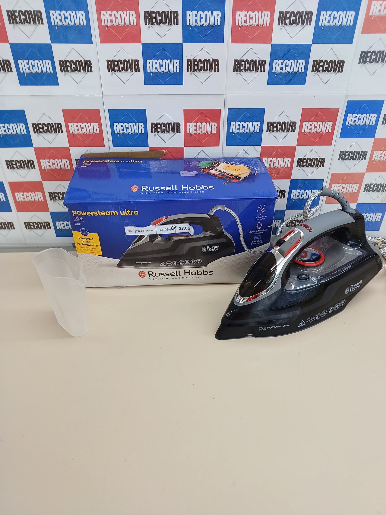 Russell Hobbs Power Steam Ultra – Plancha Cerámica 3100W, Antigoteo
