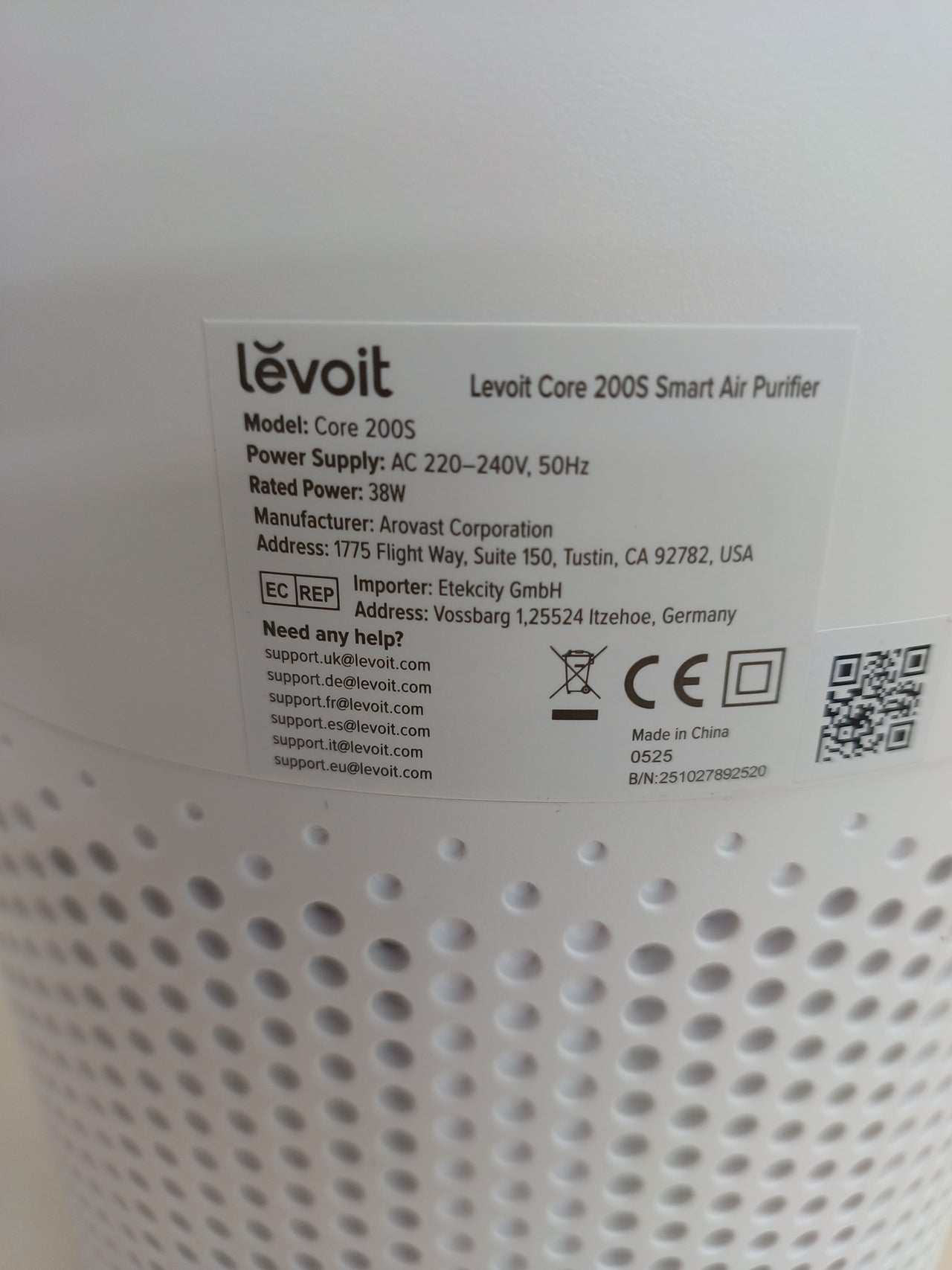 Purificador aire HEPA inteligente Alexa, silencioso - Levoit