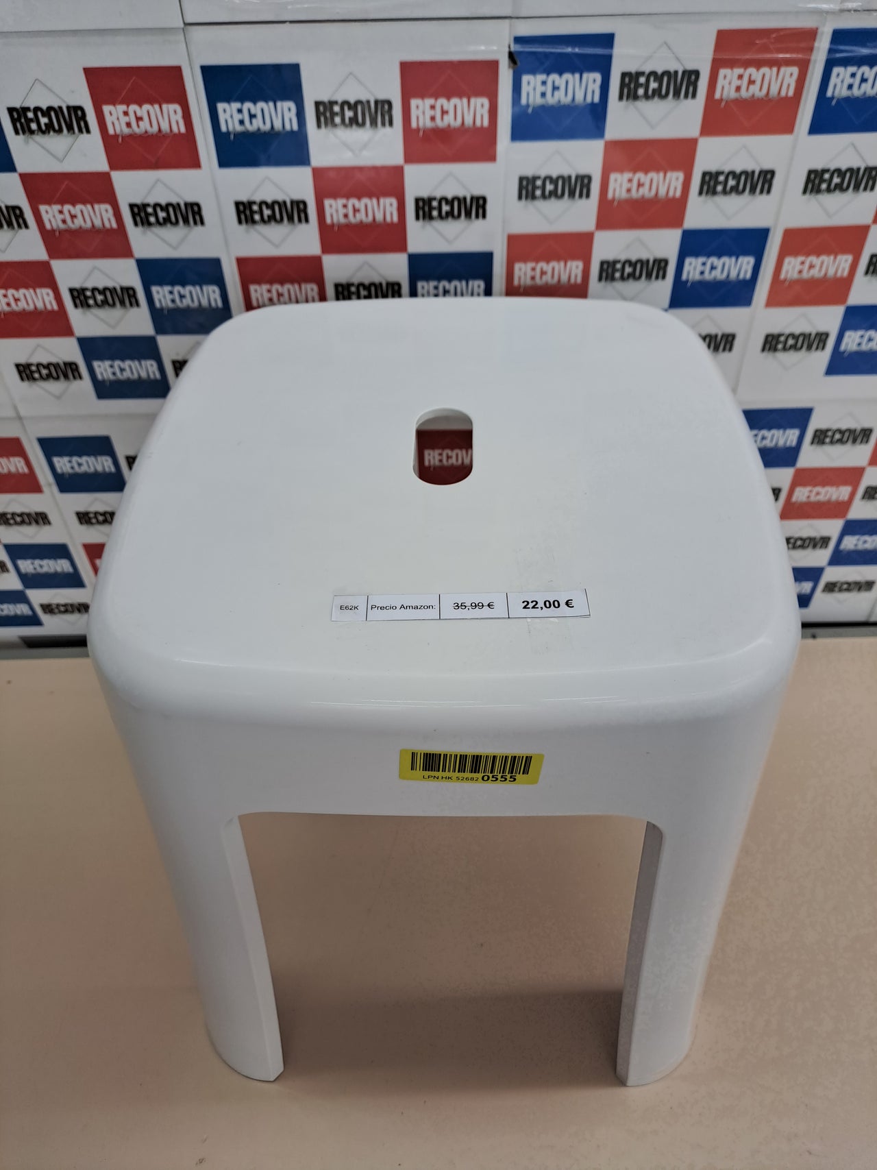Taburete baño polipropileno blanco Alaska Wenko