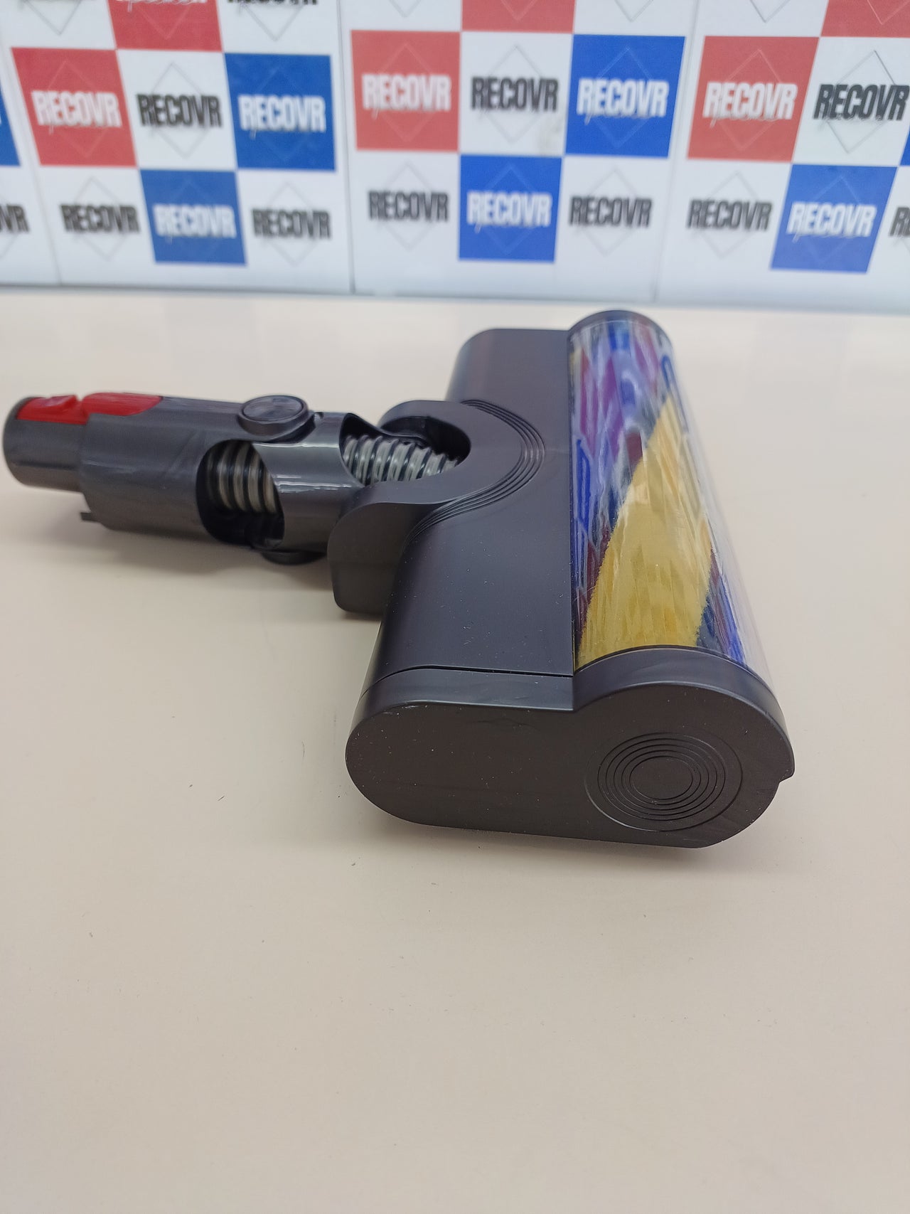 EVARY Cabezal de repuesto de cepillo turbo eléctrico motorizado compatible con Dyson V7 V6 V10 V11 V15, accesorios de cepillo de suelo con accionamiento directo y luces LED para alfombras, parquet y