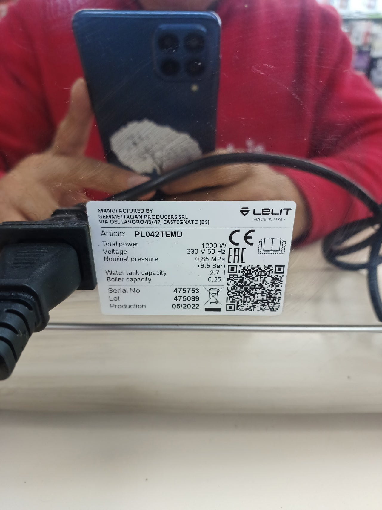 Cafetera espresso Lelit Anita con molinillo PID