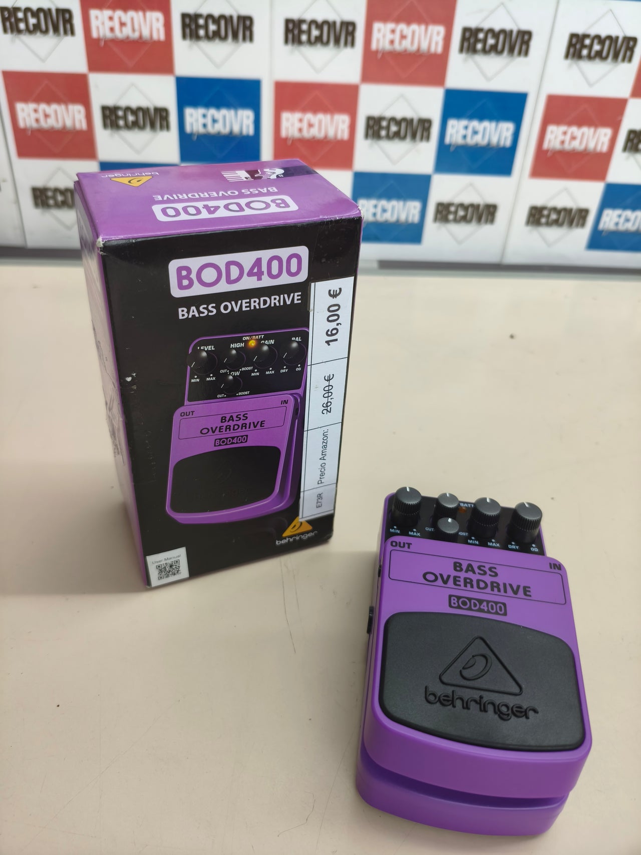 Pedal de efectos overdrive Behringer