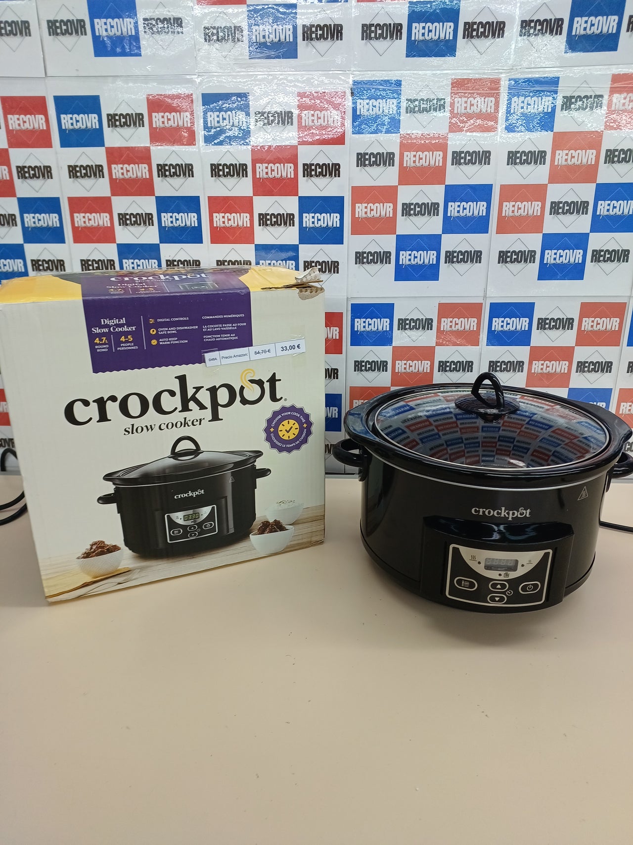 Olla lenta digital 4.7 L para cocinar fácil CROCKPOT