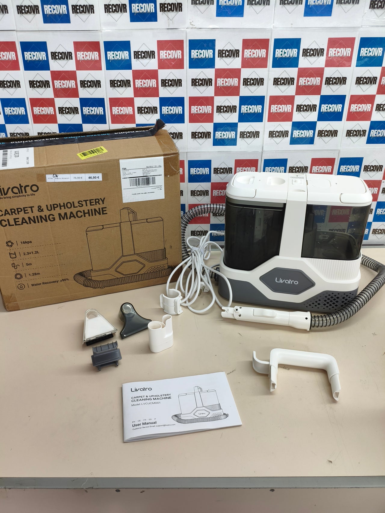 Aspiradora de tapicerías Livatro 600 W, 16 kPa, depósito de 2,3 L