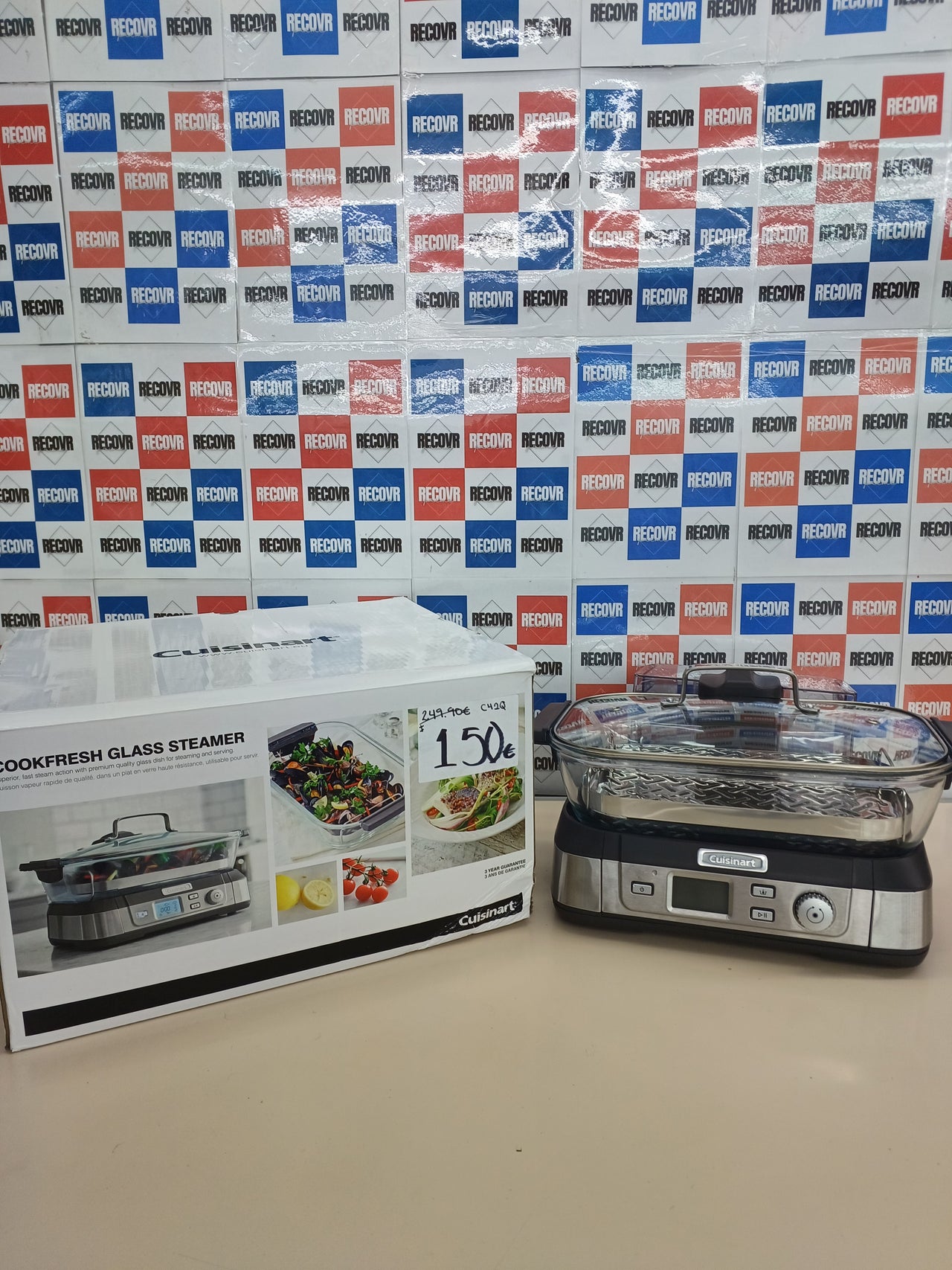 Vaporera de vidrio 1 L digital acero inoxidable Cuisinart