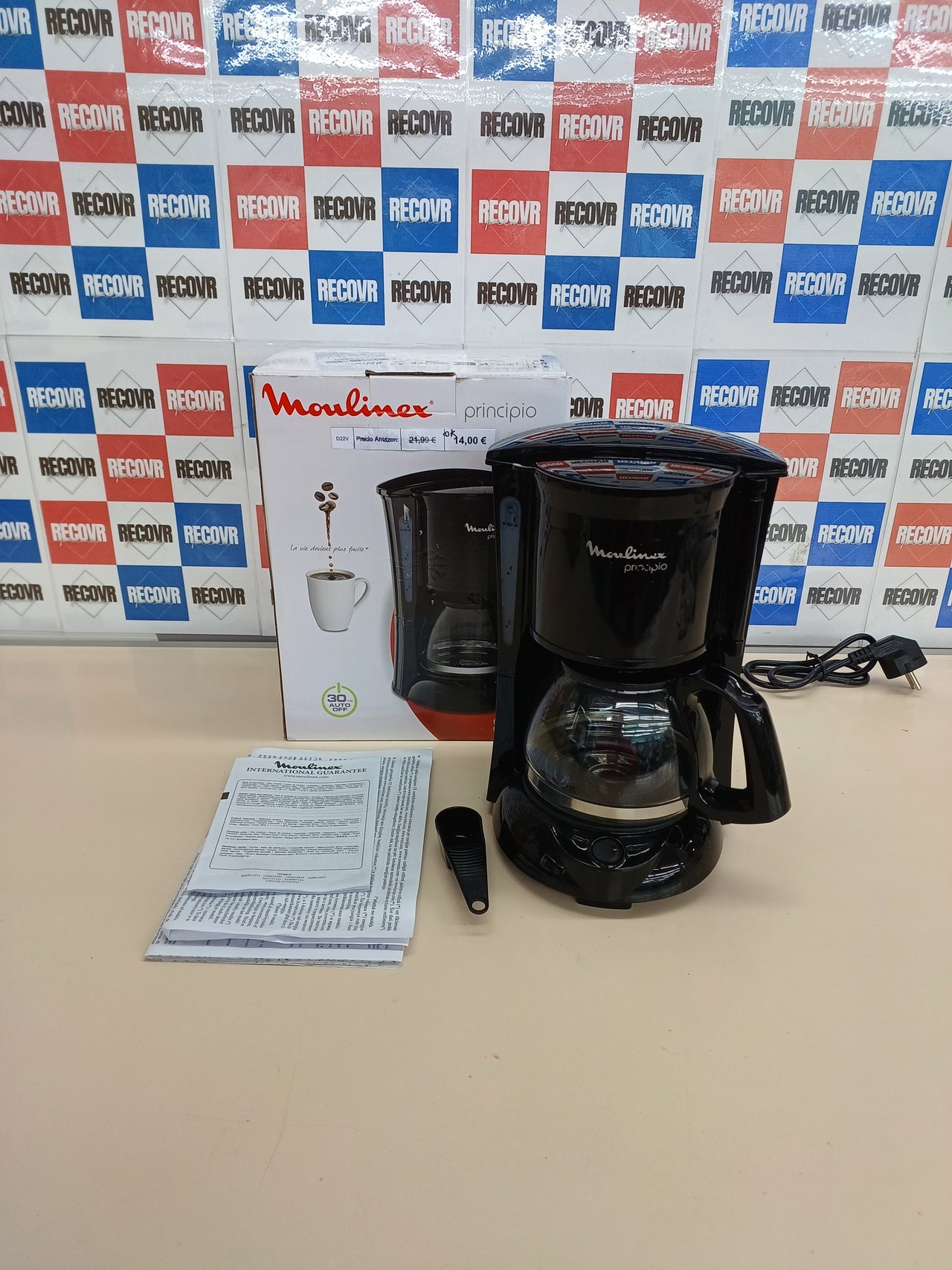 Cafetera de Filtro Moulinex Principio FG1528 0,6 L