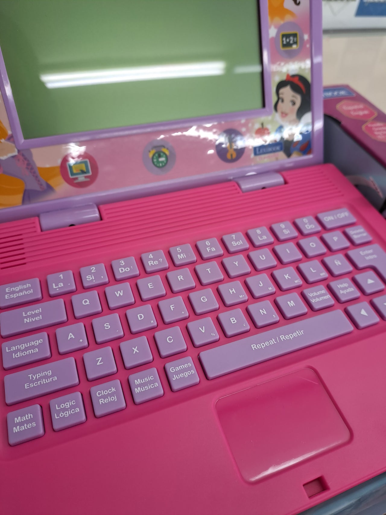 Lexibook Princesas Disney portátil educativo bilingüe español-inglés