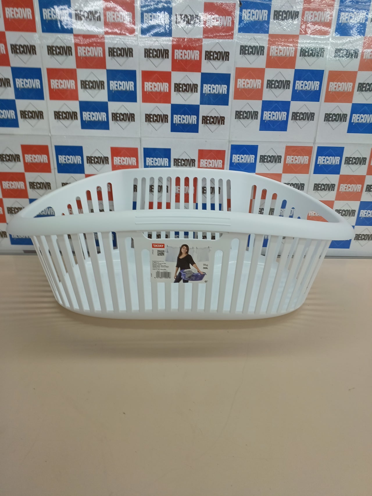 Cesta colada ergonómica 8kg blanca Tatay