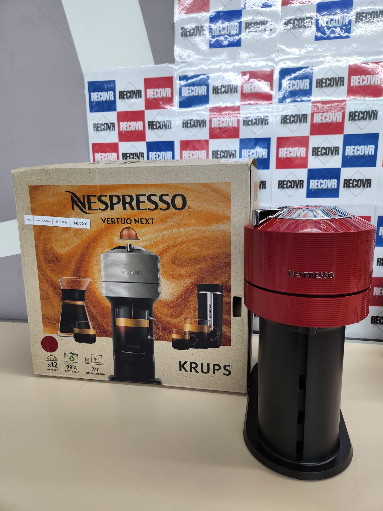 Cafetera 1500W. 1.1L,  cápsulas ,café Krups Nespresso VERTUO Next