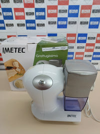 Thumbnail for Imetec Grattugissima, Rallador Eléctrico, Rodillo De Acero Inoxidable, Tolva De Aluminio, Recipiente Extraíble Con Tapa Frescura, Sistema De Seguridad, 150 W