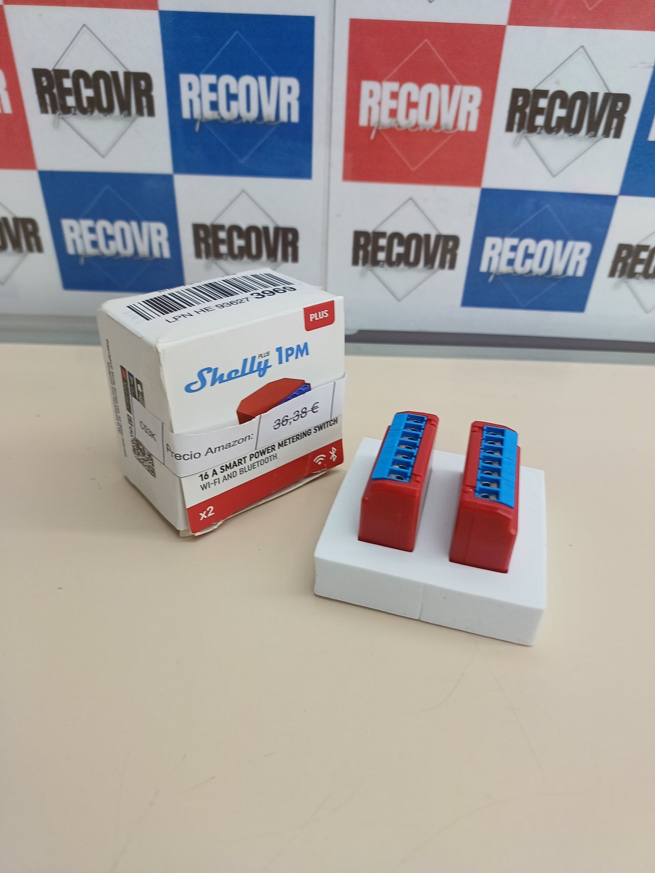 Interruptor WiFi/Bluetooth 16A con medición x2 - Shelly Plus 1PM