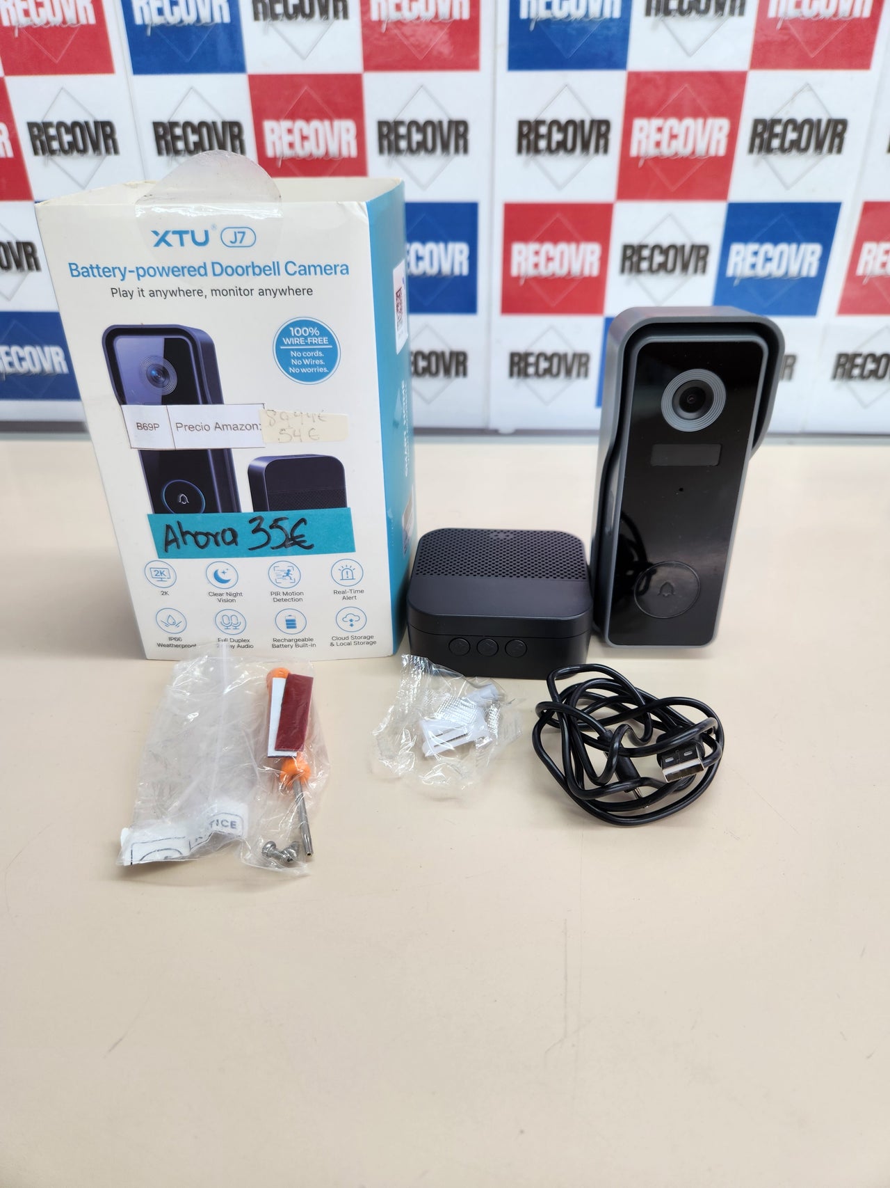 Timbre Inalámbrico con Cámara WiFi, 2K HD XTU