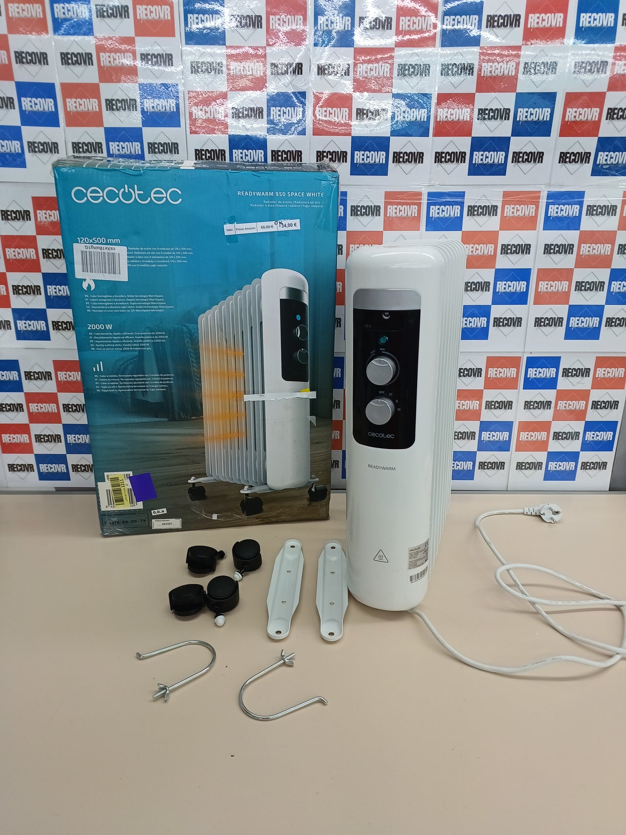 Radiador aceite Cecotec 2000W 9 módulos