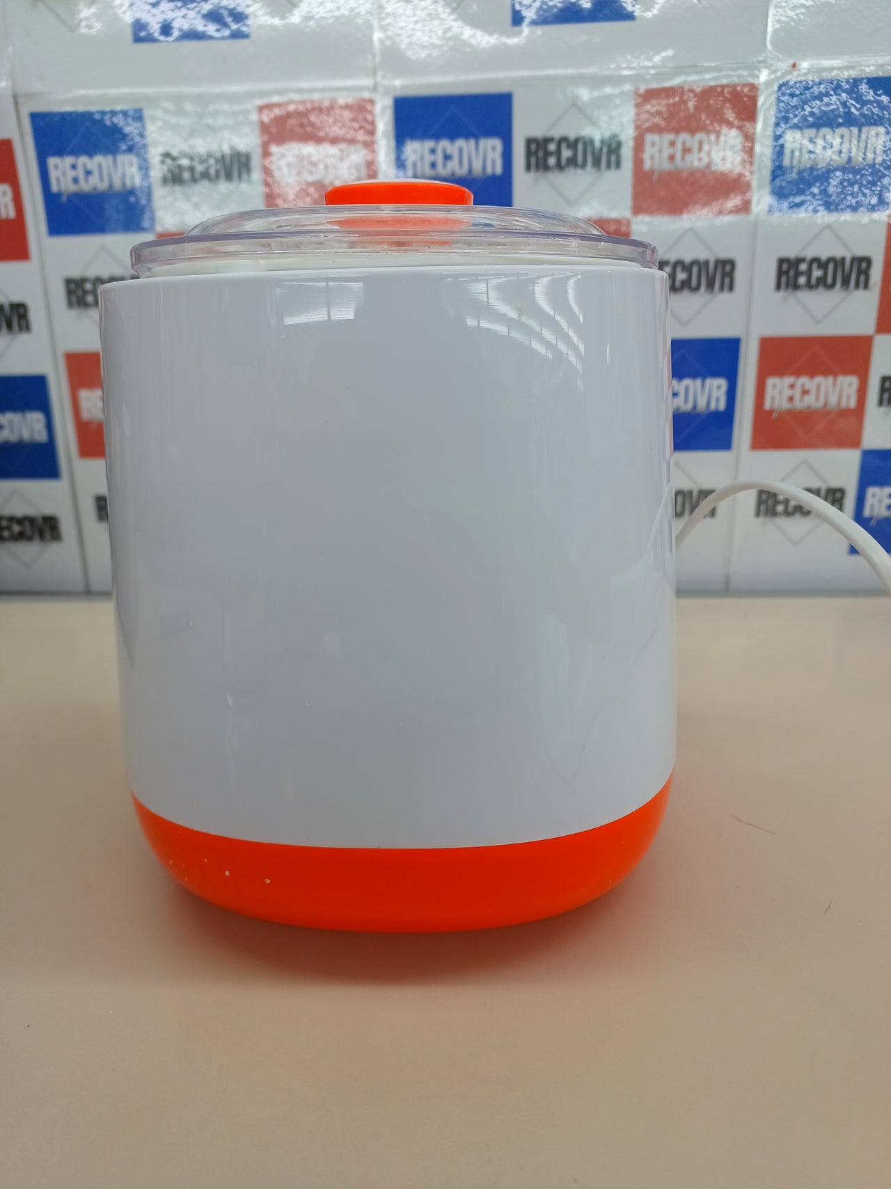 Yogurtera, 1 litro, 20 W, 12 Horas preparación, Tapa Doble, diseño Compacto Apto lavavajillas, Plástico, Blanco/Naranja Ariete 621