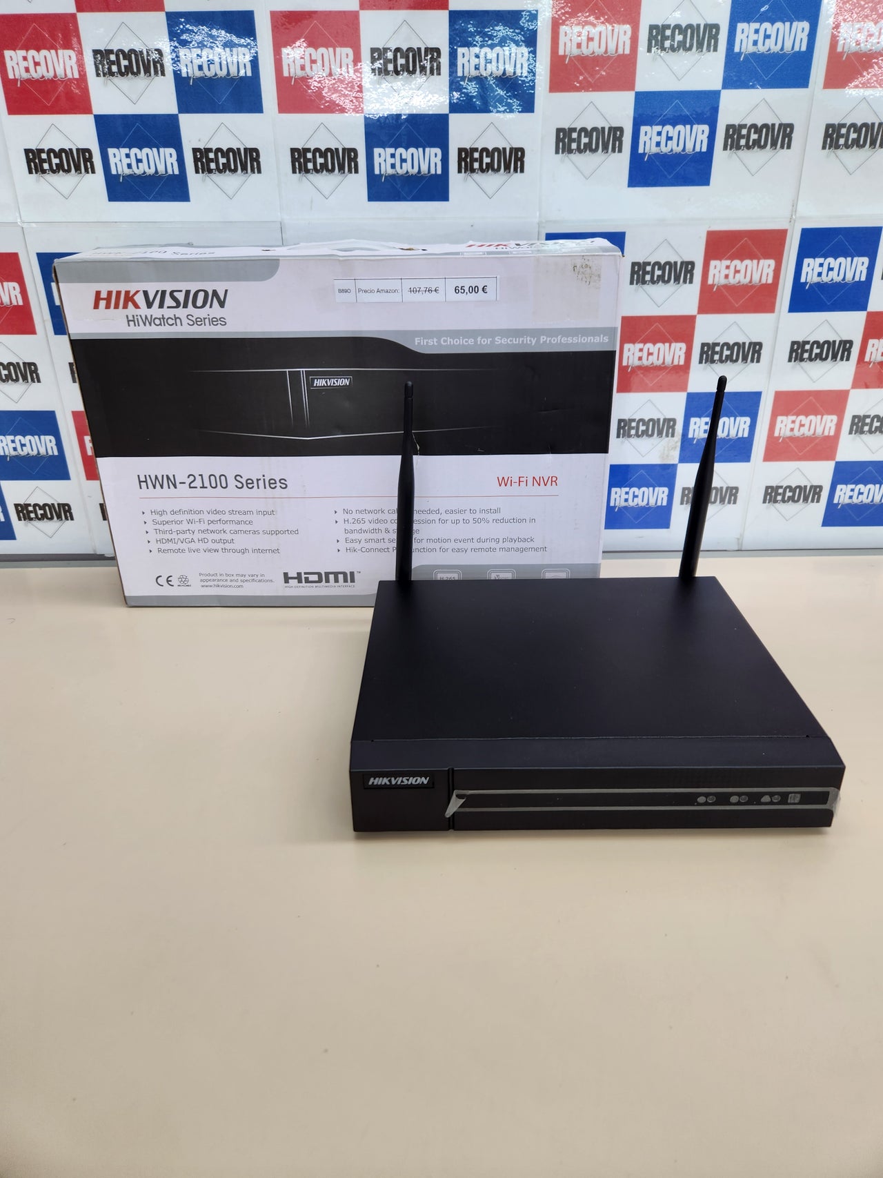 NVR Wi-Fi Hikvision HWN‑2108MH‑W 8 canales 4 MP