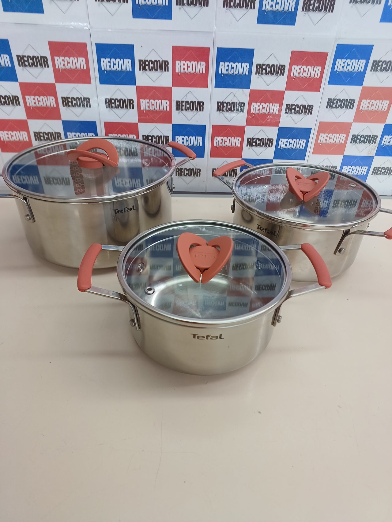 Juego de ollas 3 piezas acero inoxidable – Tefal