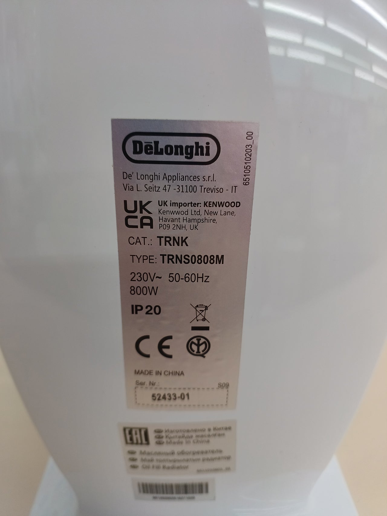 Radiador aceite 800 W – De'Longhi