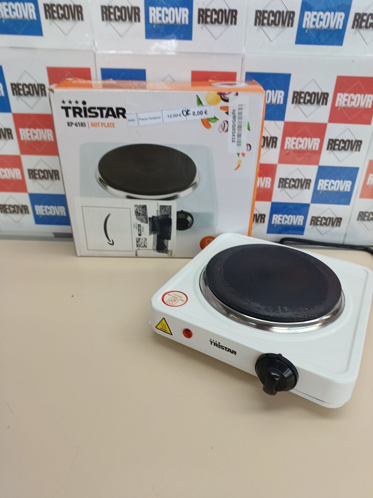 Hornillo eléctrico 1000W 15 cm portátil – Tristar