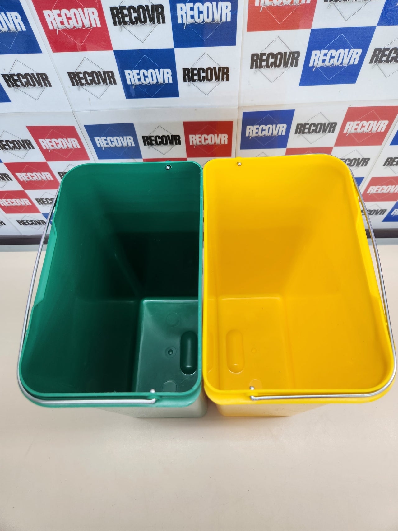 Cubo de basura cocina, 2 compartimentos 8 L